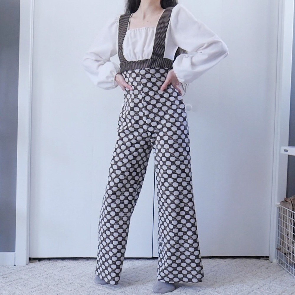 Vintage 60s/70s Jerell of Texas Polka Dot Jumpsuit